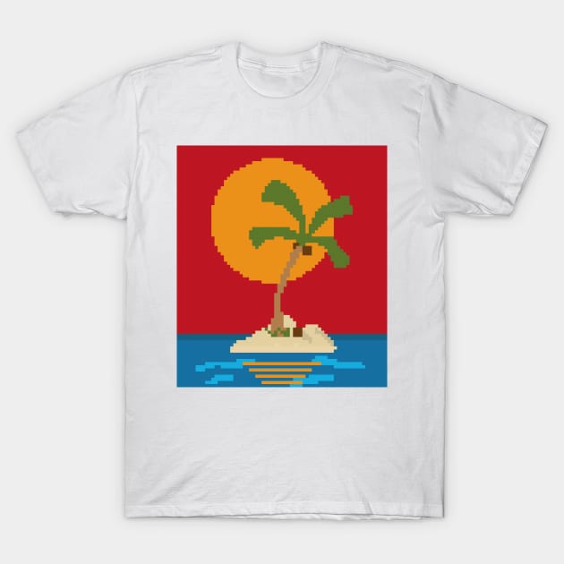 8-bit Dream Island T-Shirt by GraphicBazaar